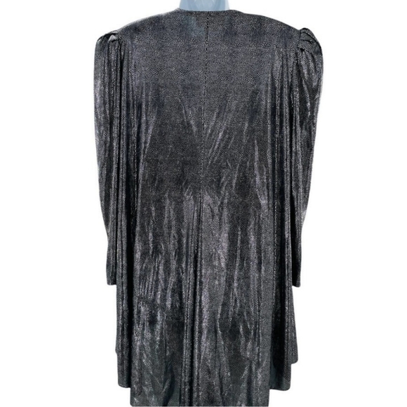 Vintage Silver Disco Blouse Bazer - Picture 2 of 8